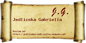 Jedlicska Gabriella névjegykártya